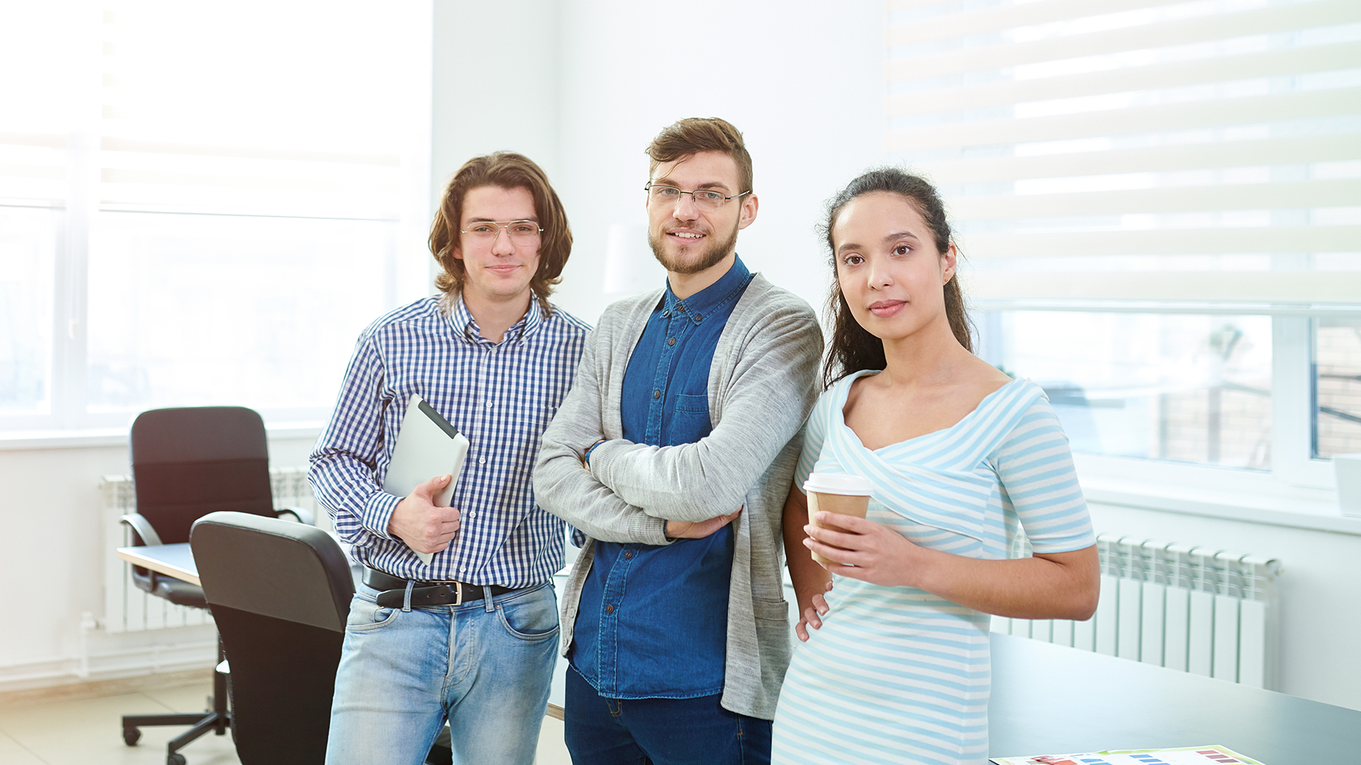Young employees benefits and safety in the office